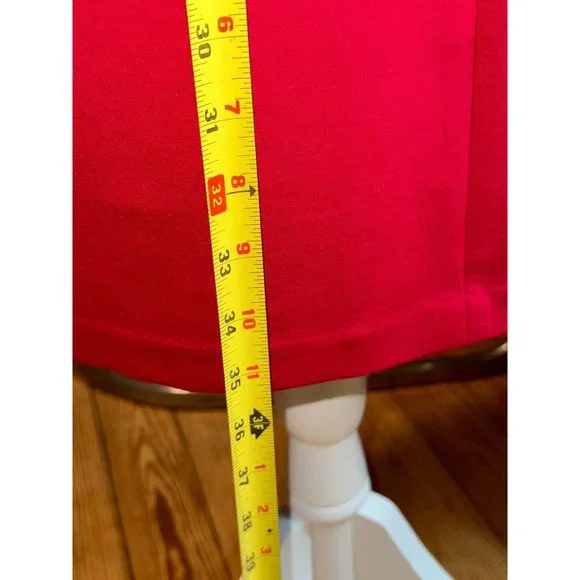 Chico’s Red Dress Bell Flare 3/4 Sleeves Midi Women Valentine Round Neck Holiday - Picture 11 of 11